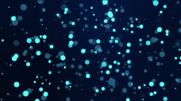 Fondo bokeh brillante azul oscuro — Vídeos de Stock