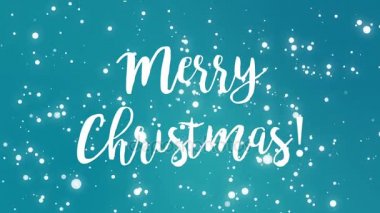 Yeşil mavi neşeli Noel tebrik kartı video