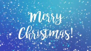 Parlak mavi neşeli Noel tebrik kartı video