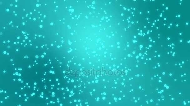 Glitter Teal Fondo Azul Con Partículas Luz Brillante — Vídeo de stock