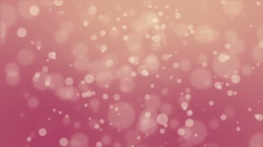 Bokeh ışıklar yüzen ile romantik pembe sarı arka plan parlak.