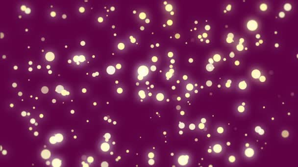 Fond Jaune Violet Brillant Avec Des Particules Lumière Flottantes — Video