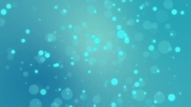 Yeşil mavi bokeh arka plan ışık parçacıkları yüzen ile.