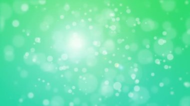 Yeşil mavi deniz mavisi bokeh arka plan ışık parçacıkları yüzen ile.