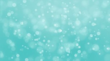 Büyülü camgöbeği mavi parlak bokeh arka plan ışık parçacıkları yüzen ile.