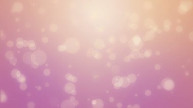 Işık parçacıkları yüzen ile pembe turuncu parlak bokeh arka plan.