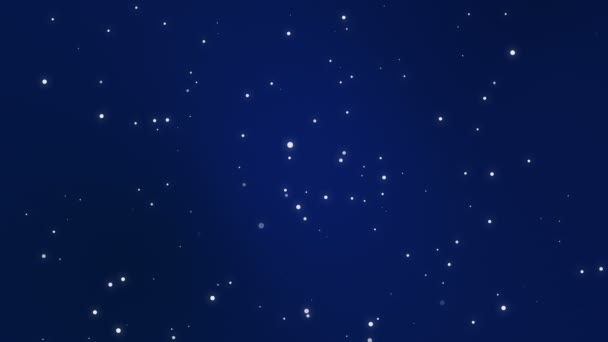 Animated Dark Blue Night Sky Background Sparkling Light Particles