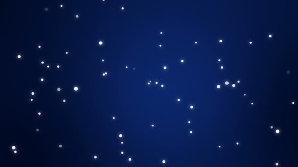 Graphic Animation Dark Blue Night Sky Flickering White Stars — 비디오