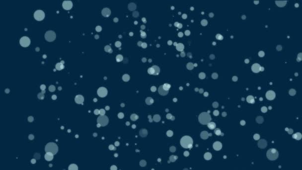 Dark Blue Underwater Animation Floating Bubble Particles — 비디오