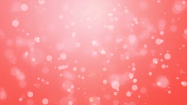 Animierte Romantische Rot Rosa Hintergrund Mit Glühendem Licht Bokeh Teilchen — Stockvideo