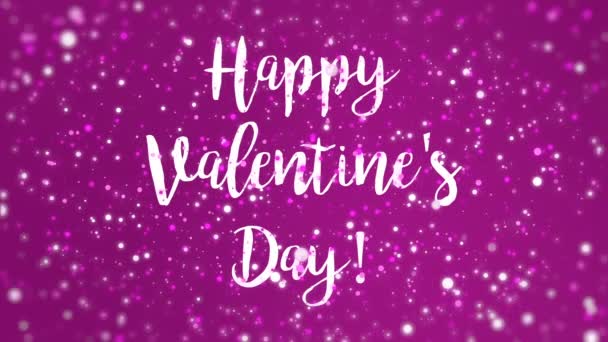 Animated Sparkly Magenta Pink Happy Valentines Day Greeting Card Animation — 비디오