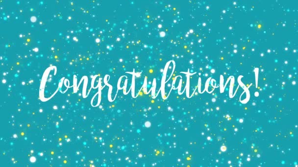 Congratulations Blue Blinking Text Wishes Particles Greetings