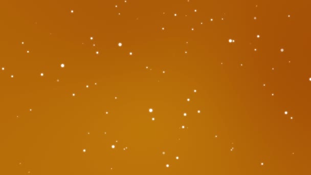 Fondo Cielo Animado Naranja Oscuro Lleno Diminutas Luces Estrellas Parpadeantes — Vídeo de stock