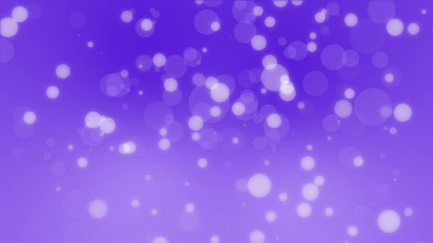 Fondo Púrpura Animado Con Partículas Flotantes Luz Burbuja — Vídeos de Stock