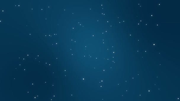 Sparkling Dark Blue Night Sky Background Animated Flickering Stars — Stock Video