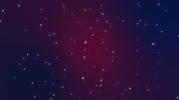 Espumante Roxo Escuro Azul Vermelho Noite Céu Fundo Com Estrelas — Vídeo de Stock