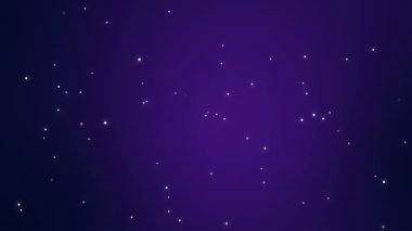Parlak mor gece arkaplanı yanıp sönen yıldızlarla dolu..