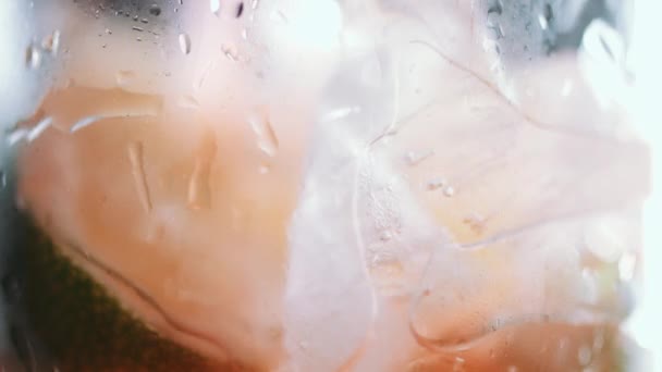 Zubereitung von Cocktails mit Limette und Eis — Stockvideo