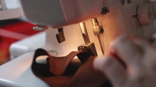 Крупним планом швейна машина — стокове відео
