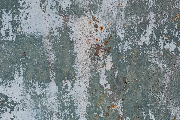 Rusty metal surface with blue paint — Stock Photo, Image