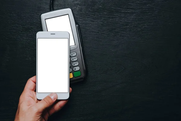 Kontaktlösa smartphone betalning. — Stockfoto