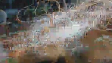 Renkli çizgiler kaotik hareket