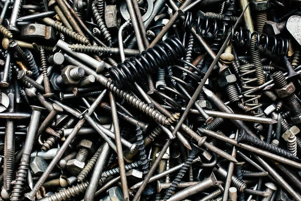 Bunch of old nuts bolts and nails Stock Picture