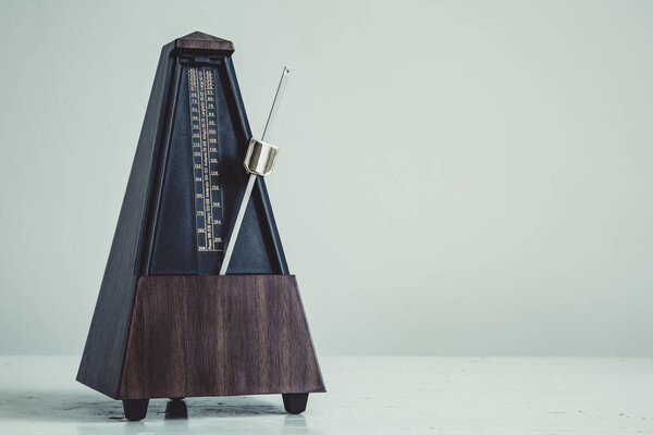 Color shot of a vintage metronome