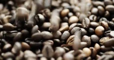 Kahve çekirdekleri yavaş çekim