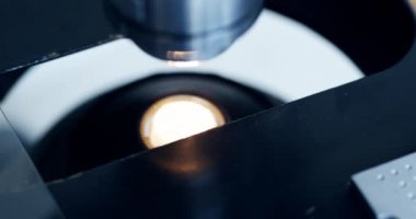 Test örneği laboratuvar mikroskop altında incelenmesi.