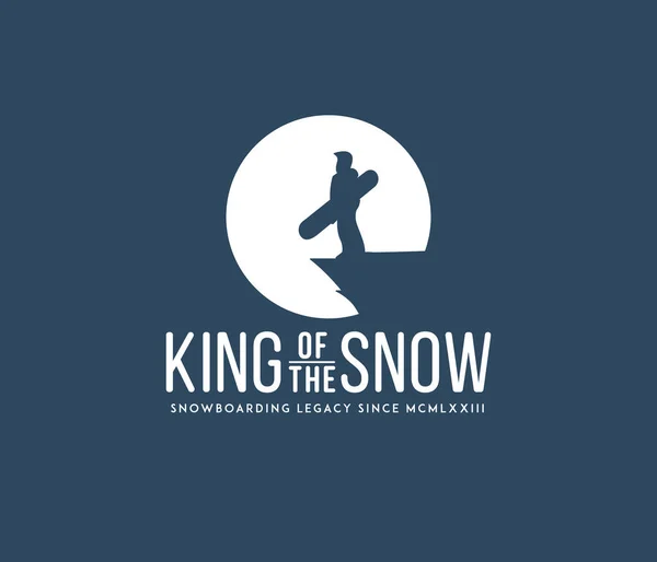 Ο βασιλιάς του το διακριτικό λευκό χιόνι — Διανυσματικό Αρχείο