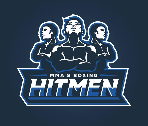 ММА і бокс значок hitmen — стоковий вектор