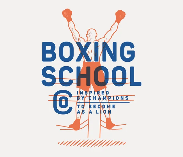 École championne de boxe Illustration De Stock