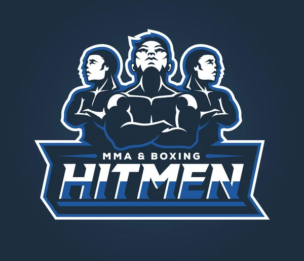 Badge MMA et Boxing Hitmen Illustrations De Stock Libres De Droits