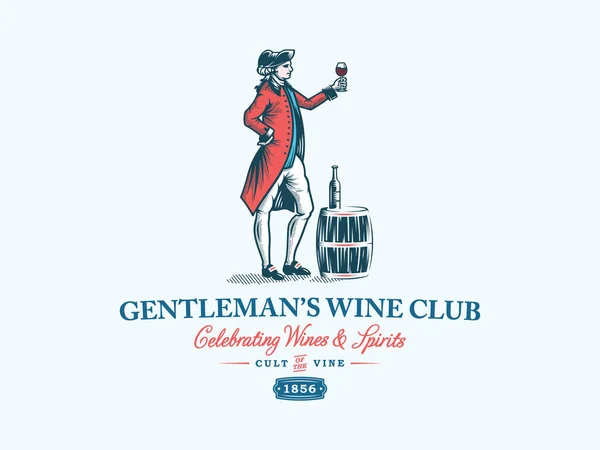 Gentleman's Club wina kolorowe — Wektor stockowy