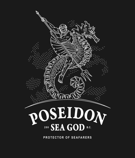 Poseidon god of the seas 