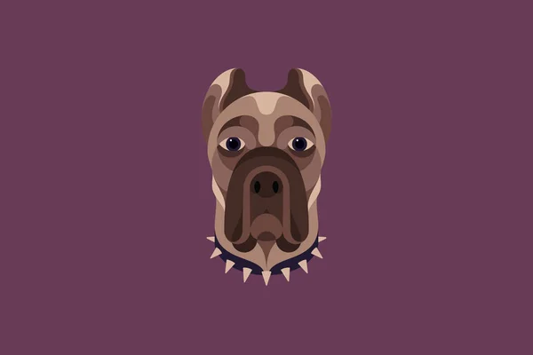 Ilustración Vectorial Color Modo Retrato Sobre Perro — Vector de stock