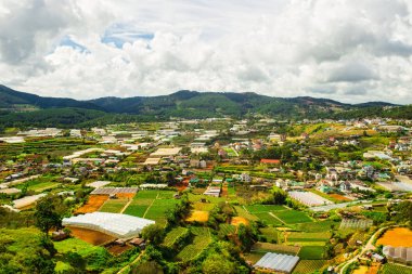 Güzel cityview Da Lat, Lam Dong Vietnam üzerinde