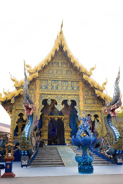 Célèbre Temple Bleu Chiang Rai Wat Rong Suea Dix Dans — Photo