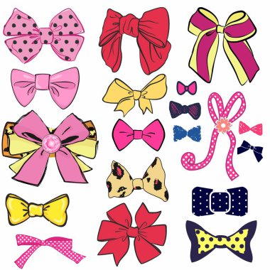 farklı yay setivektör çizim çiçek