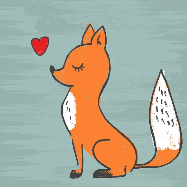 Şirin fox çok güzel vektör çizim karikatür. Vektör görüntü bir tilki tasarım, vahşi hayvanlar.