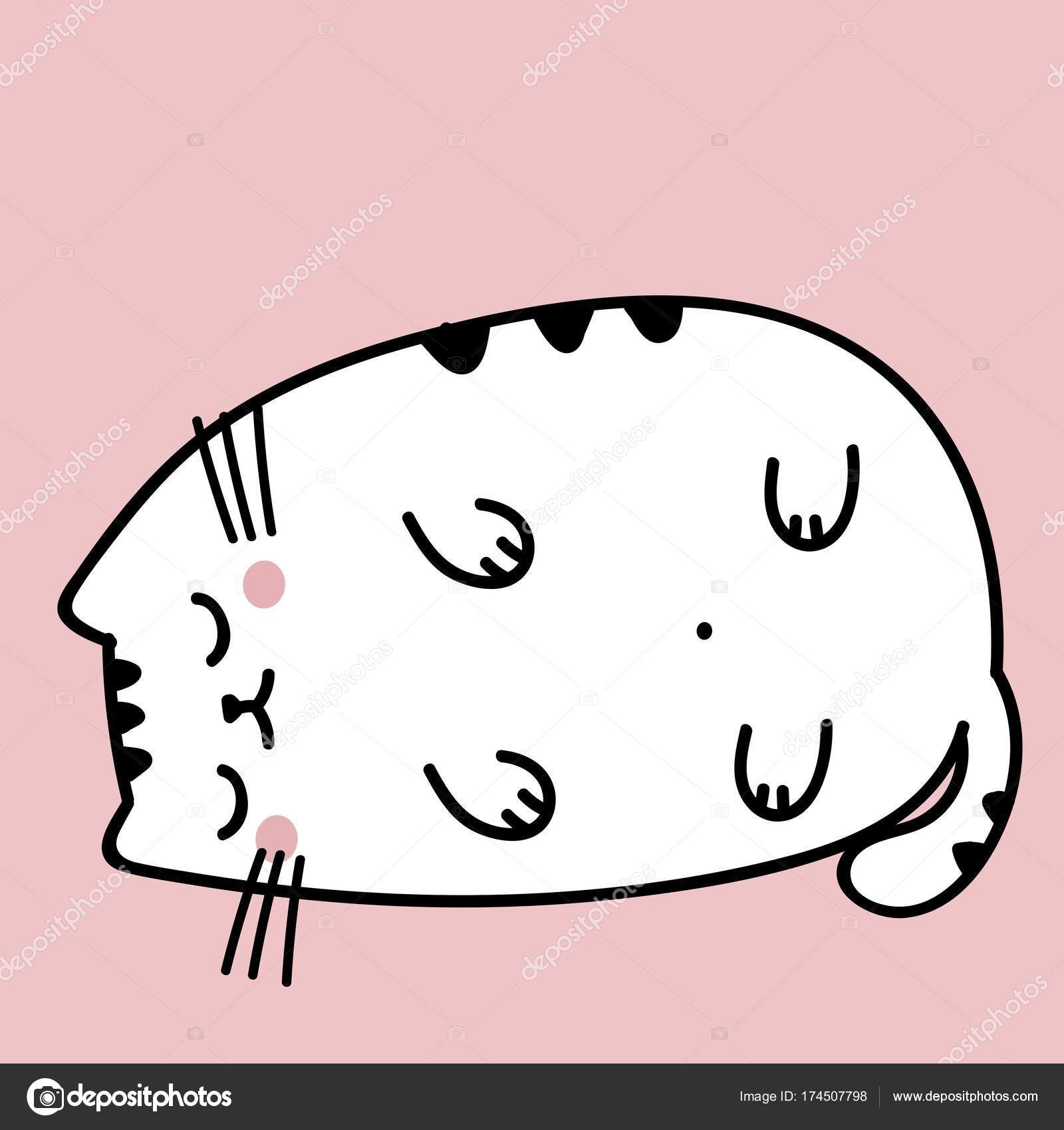kawaii cat, kawaii anime Stock Illustration, foto kawaii de anime