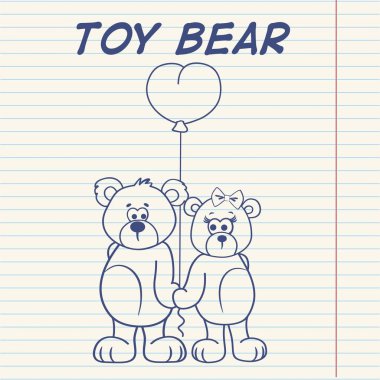 sevimli ayı illüstrasyon vektör