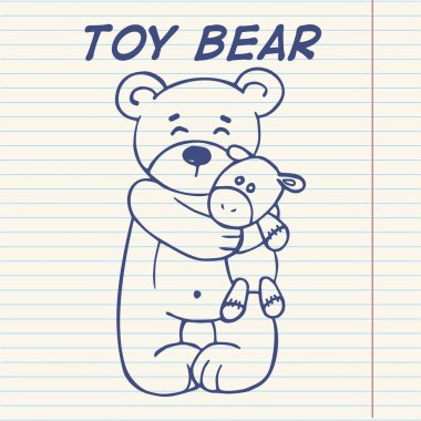 sevimli ayı illüstrasyon vektör