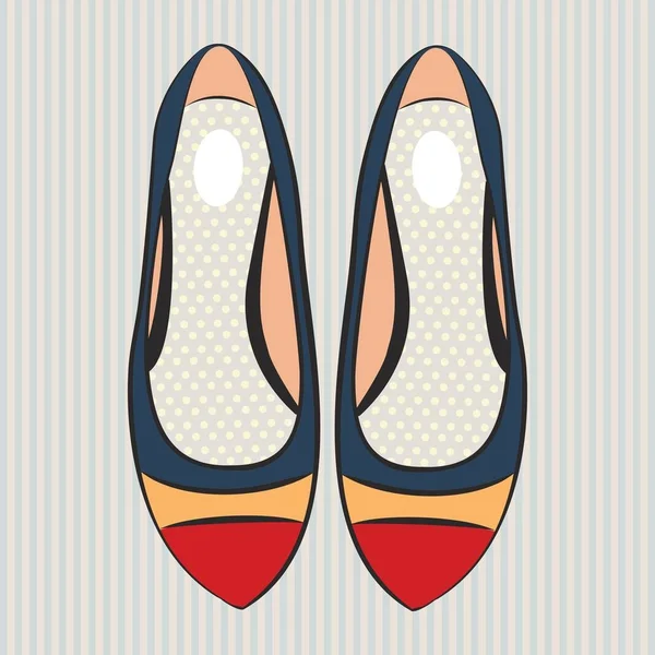 Moda Vetor Plana Sapatos Para Mulheres — Vetor de Stock