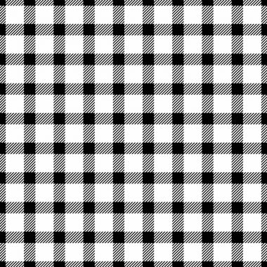 Vektör siyah beyaz Dikişsiz tek renkli kareli desen kumaş, kağıt, duvar kağıtları, arka plan, web tasarım, moda, giyim, scrapbooking, Mutfak Dekorasyon, perde ve diğerleri için