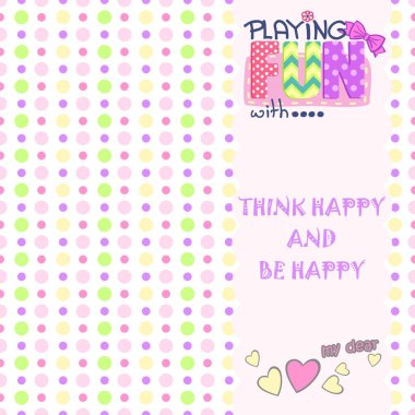 Polka dot arka plan ile dizüstü bilgisayarlar, kartlar, kartpostallar, için afiş