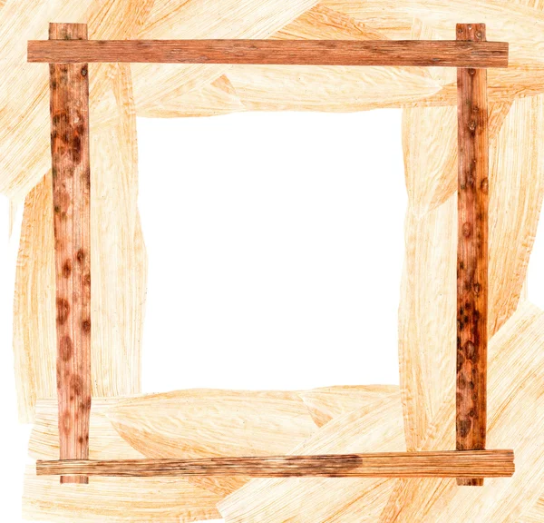 Passe-partout de milho branco e prensado quadro de madeira da íris — Fotografia de Stock