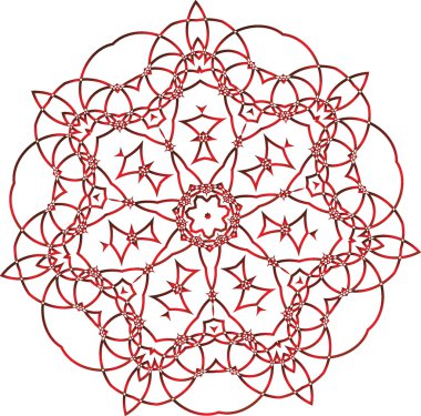 Oryantal zentangle anti-stres terapisi desen, vektör illustrat