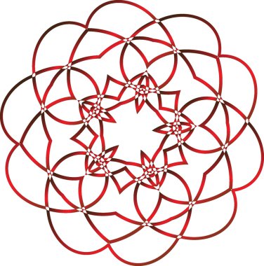 Oryantal zentangle anti-stres terapisi desen, vektör illustrat